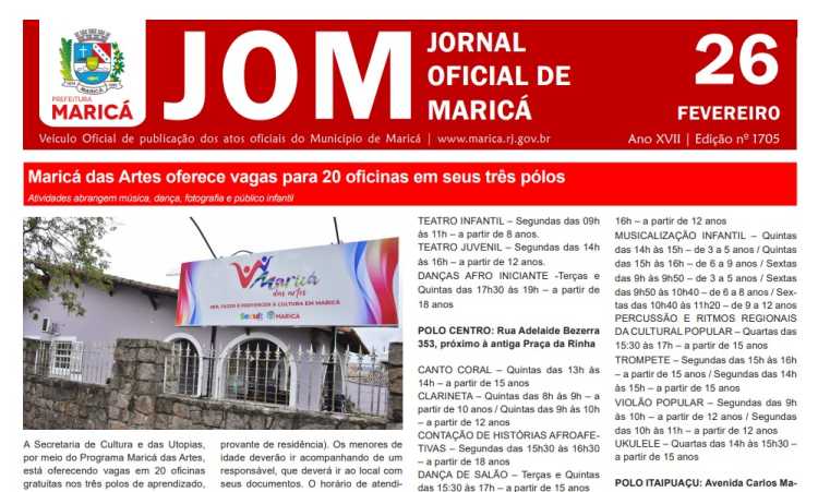 JORNAL OFICIAL MARICÁ (JOM)